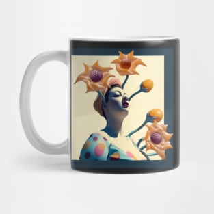 Woman with floral DNA Mug